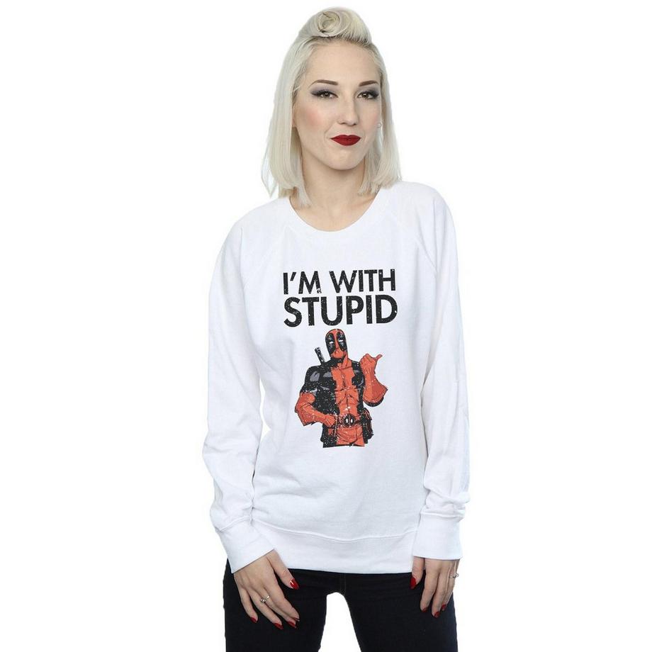 MARVEL I'm With Stupid Deadpool Sweatshirt  