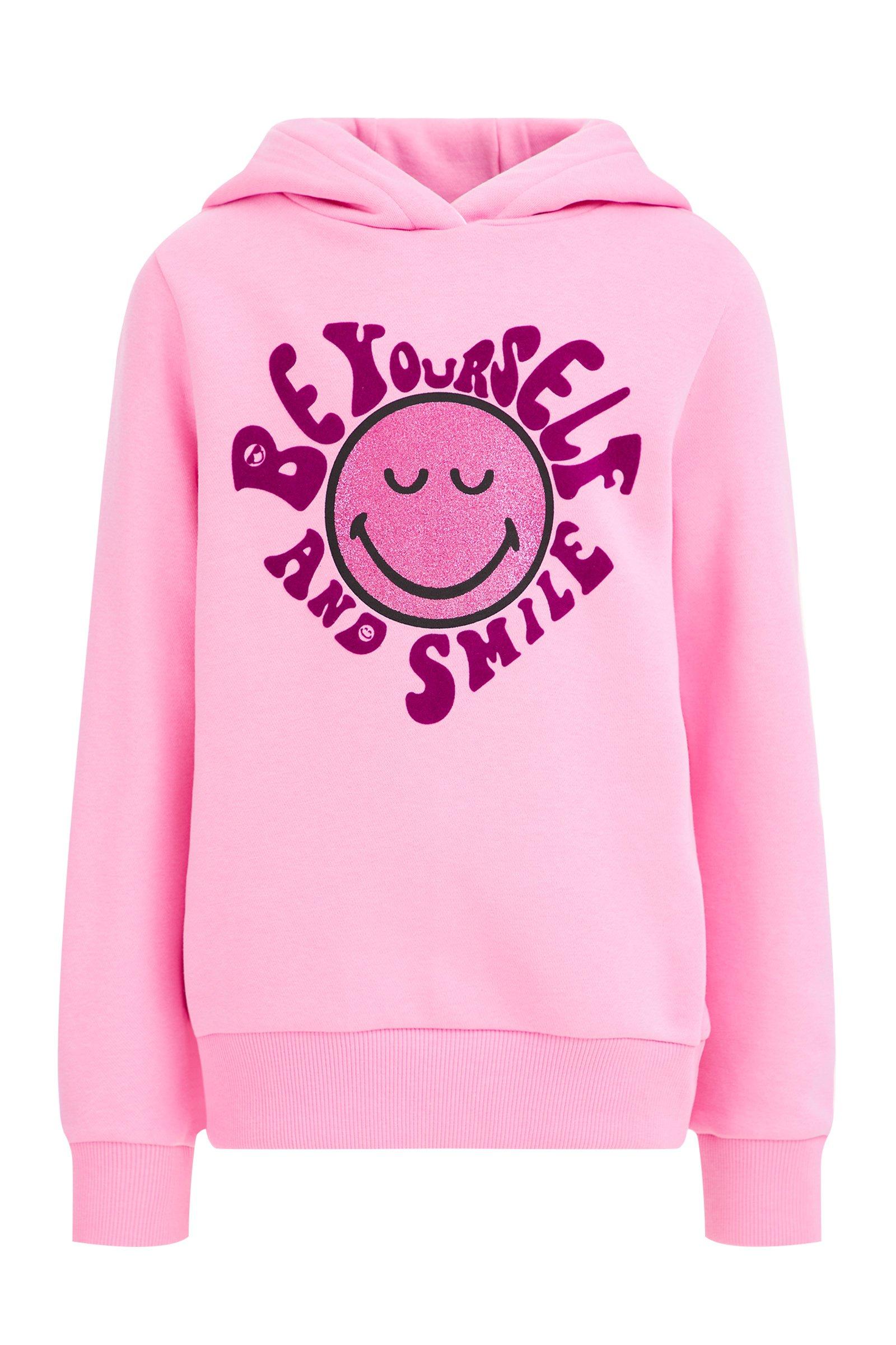 WE Fashion  Mädchen-Smileyworld®-Sweatshirt Mit Aufdruck 