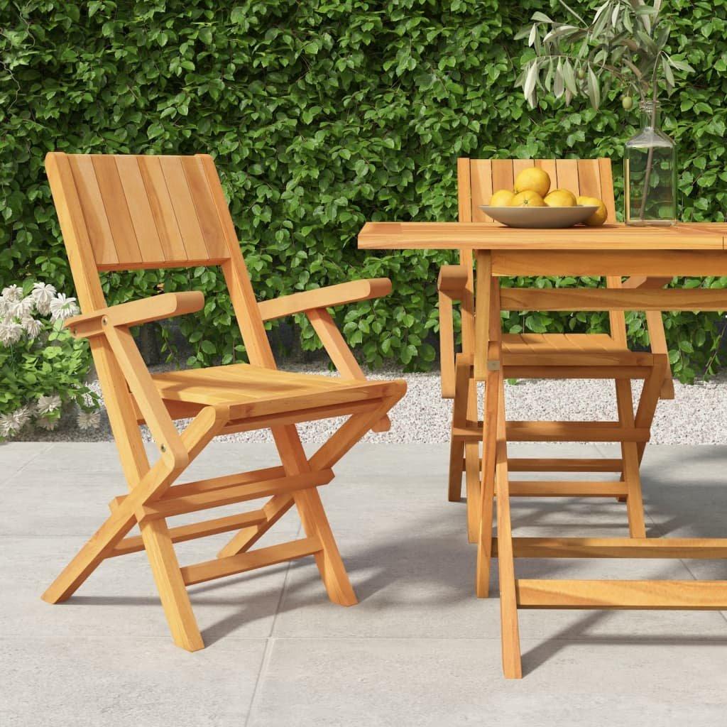 VidaXL sedia da giardino pieghevole Legno  