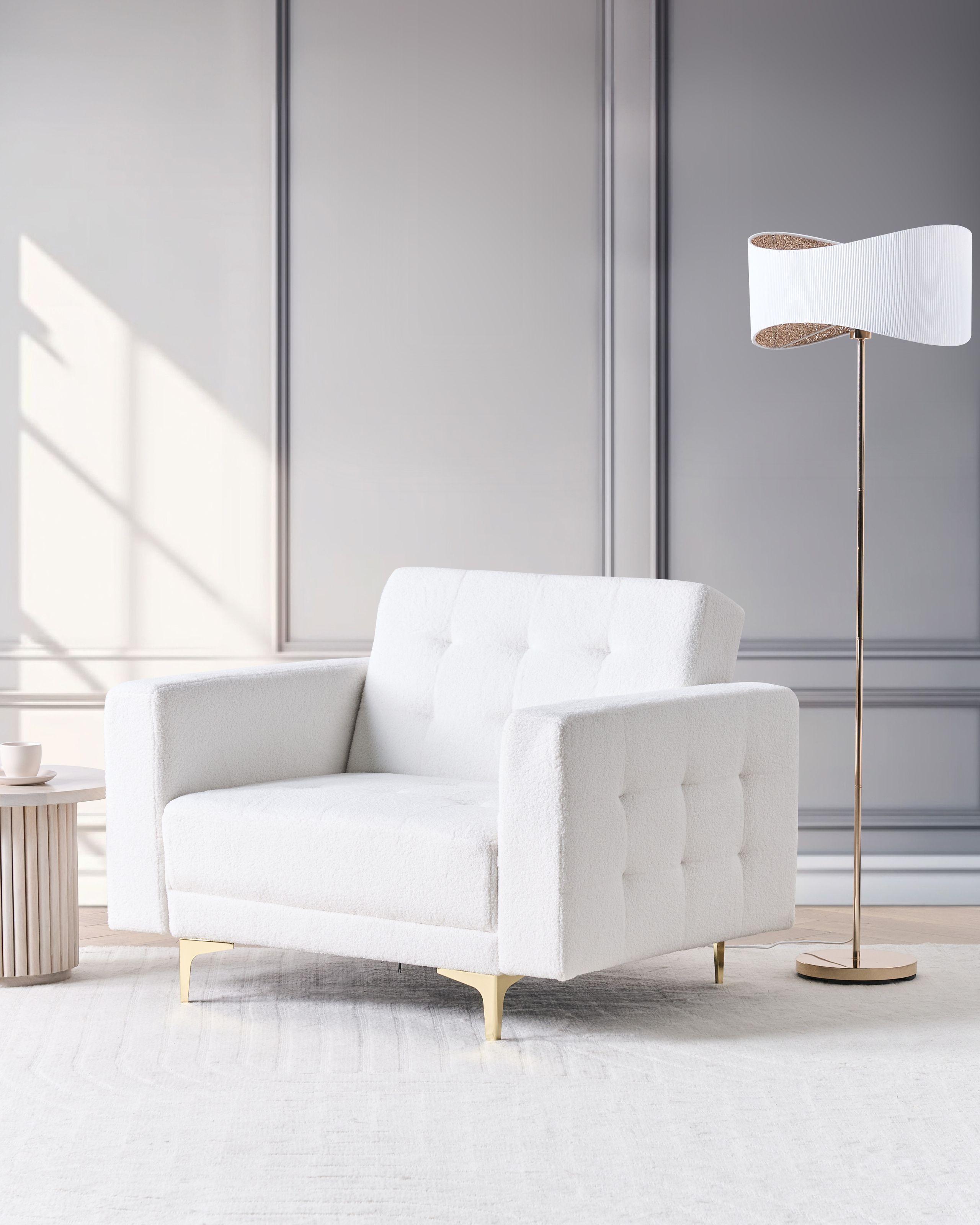 Beliani Sessel aus Bouclé Retro ABERDEEN  