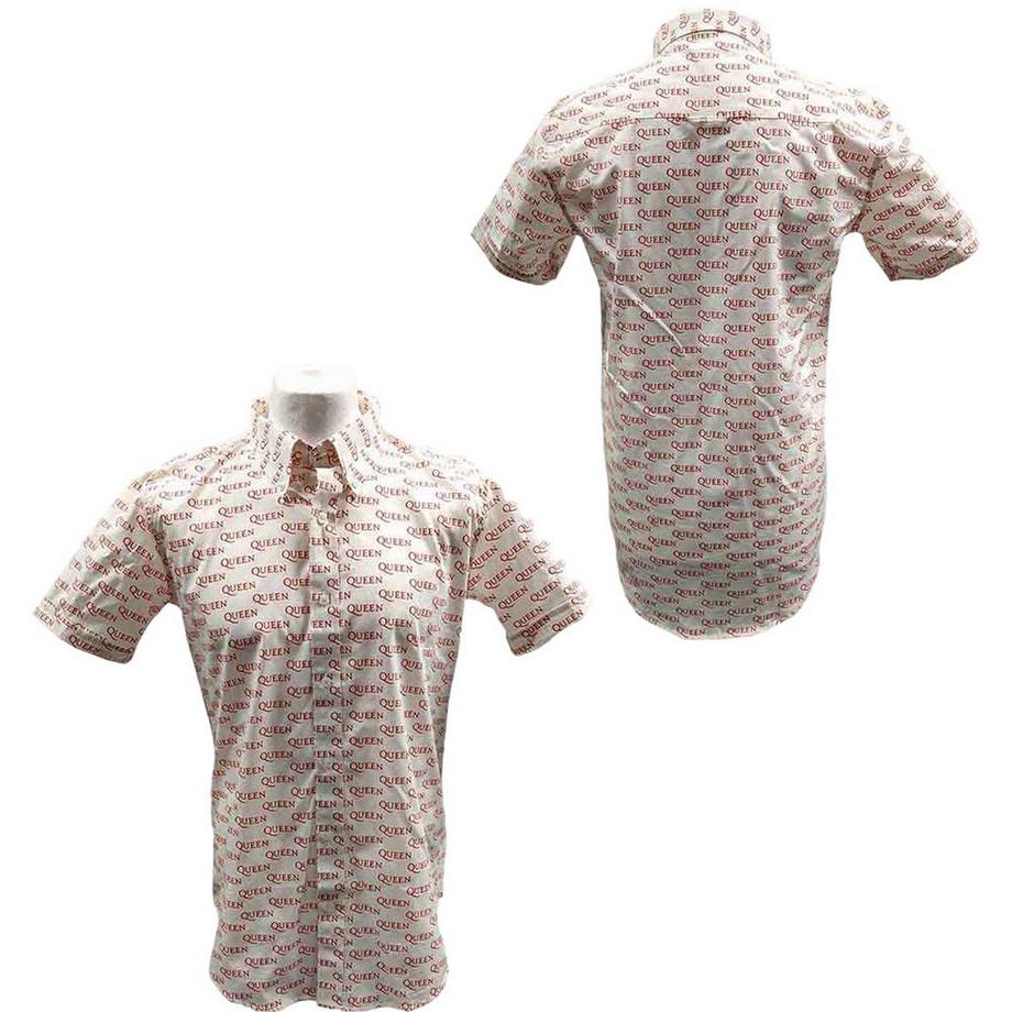 Queen  Camicia Logo Stampa Su Intera Superficie 