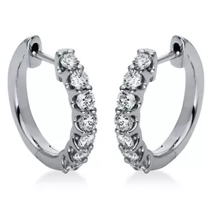 Creolen 750/18K Weissgold Diamant 0.63ct.