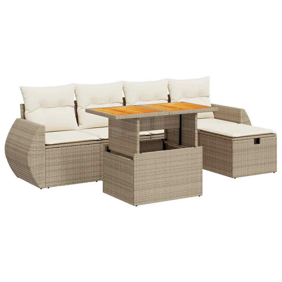 set divano da giardino Polirattan