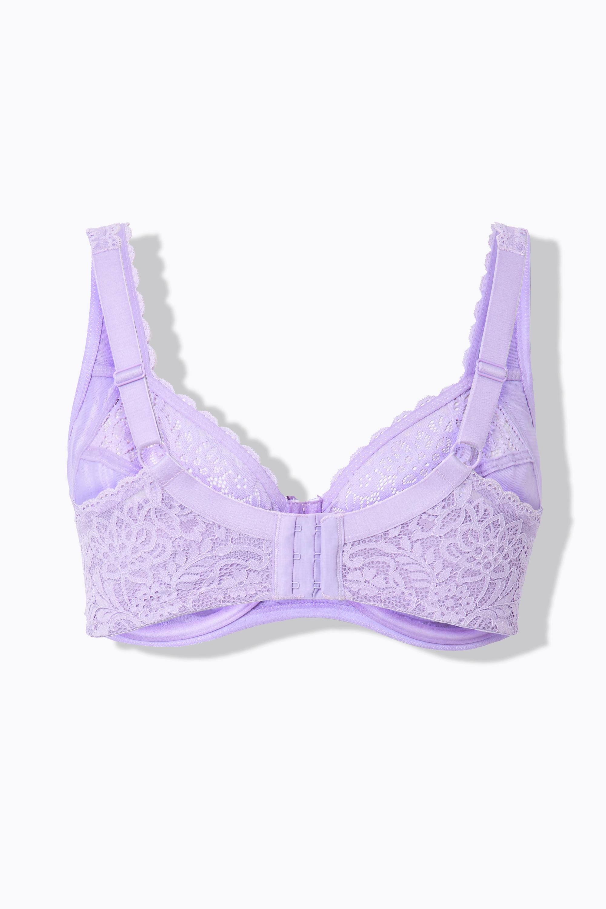 Ulla Popken  Reggiseno in pizzo floreale con ferretto e coppa C-E 