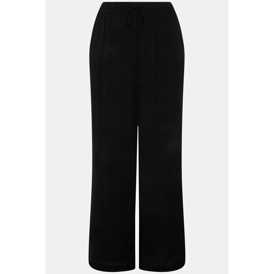 Ulla Popken Pantaloni Rose Gamba Larga Vita Elastica Coulisse  