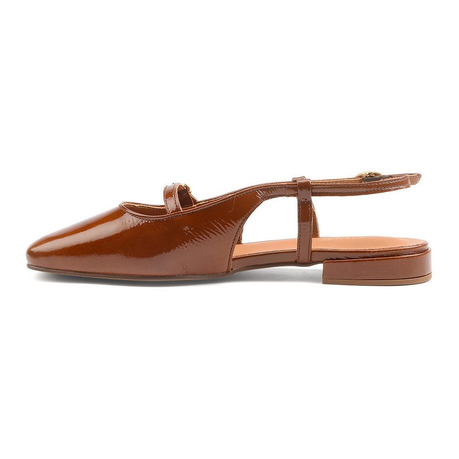 Maison Toufet Bertille Ballerines Slingback en Cuir Verni  