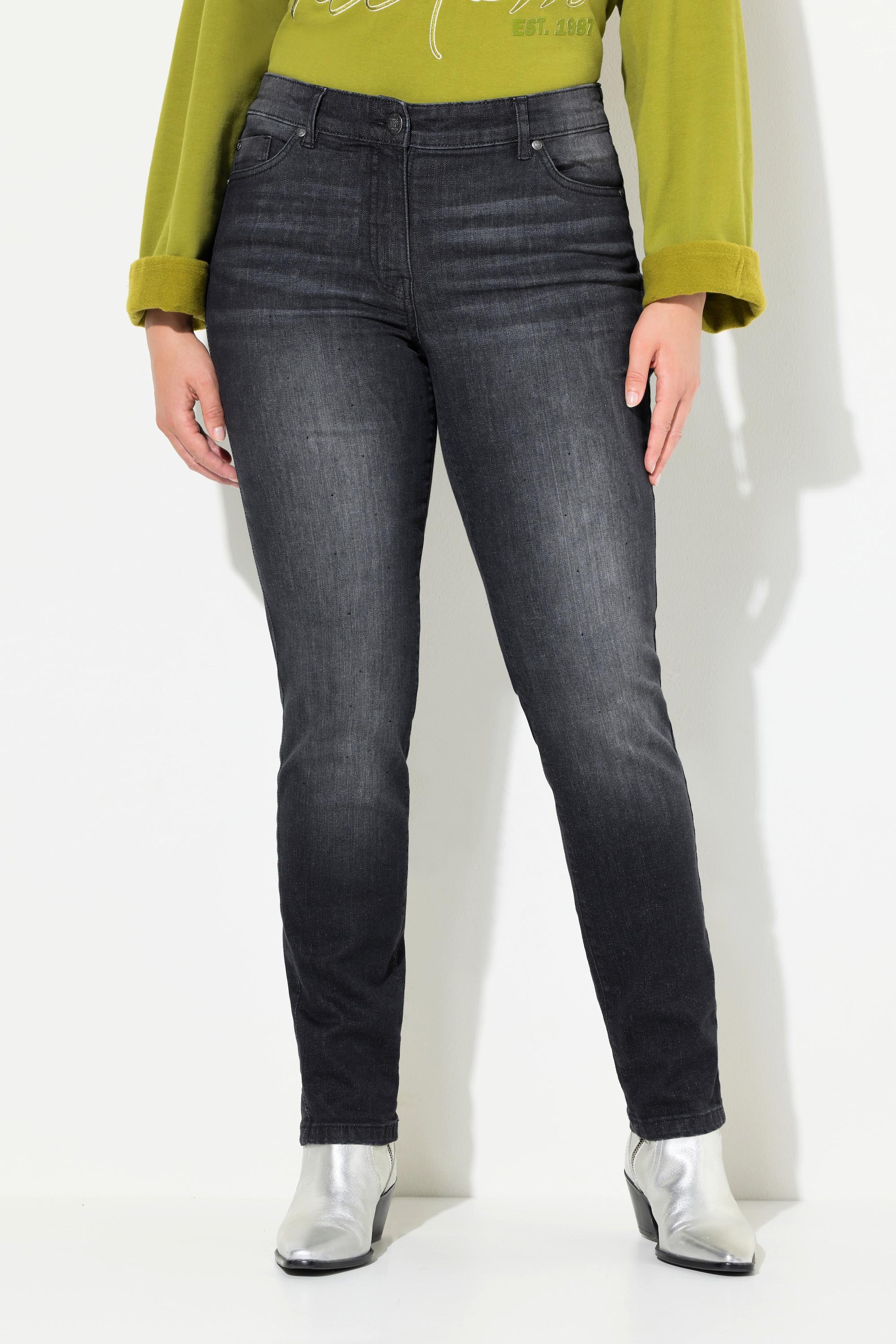 Ulla Popken  Jeans Sarah, Ziersteine, schmales Bein 