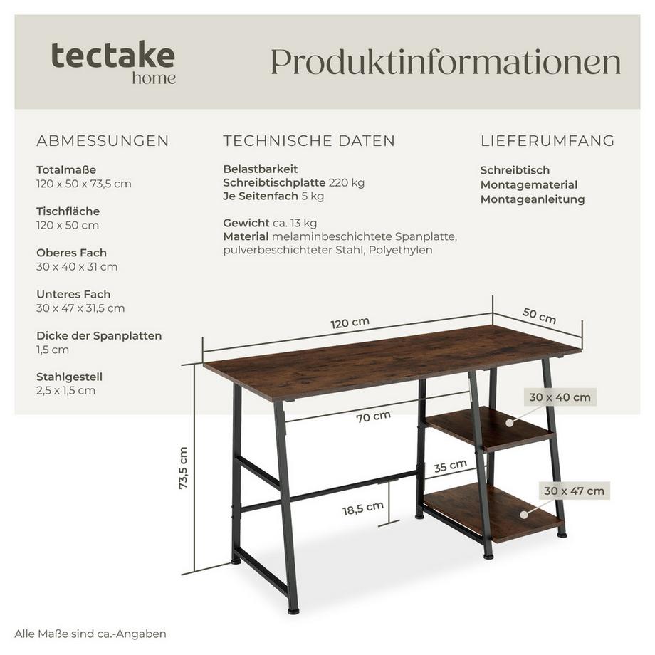 Tectake Scrivania Paisley  