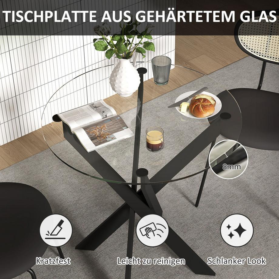 HOMCOM Table à manger  