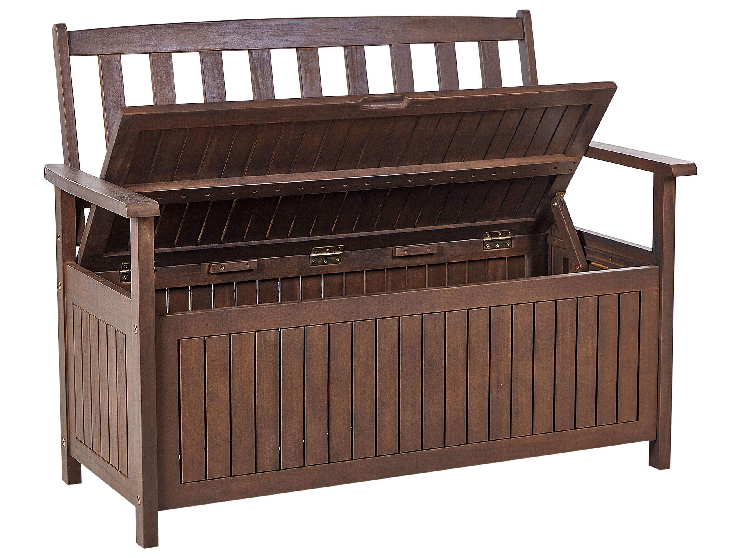 Beliani Banc avec coussin d'assise en Acacia Traditionnel SOVANA  