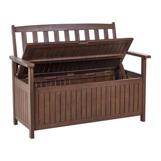 Beliani Banc avec coussin d'assise en Acacia Traditionnel SOVANA  
