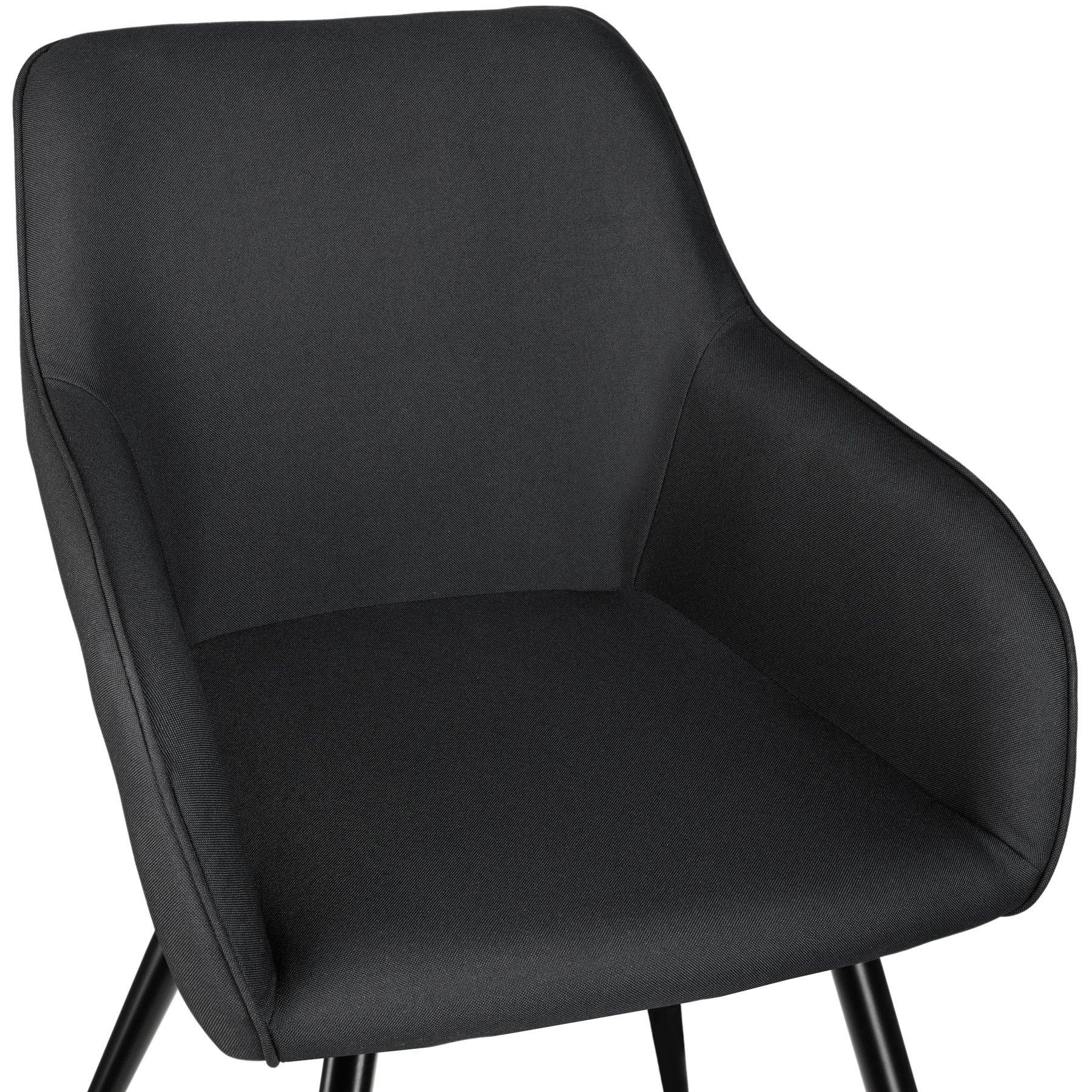 Tectake 4 Chaises Marilyn aspect lin noir  