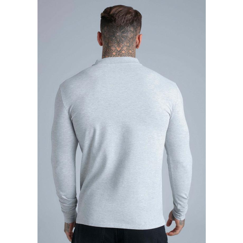Sik Silk Polo à manches longues Button  