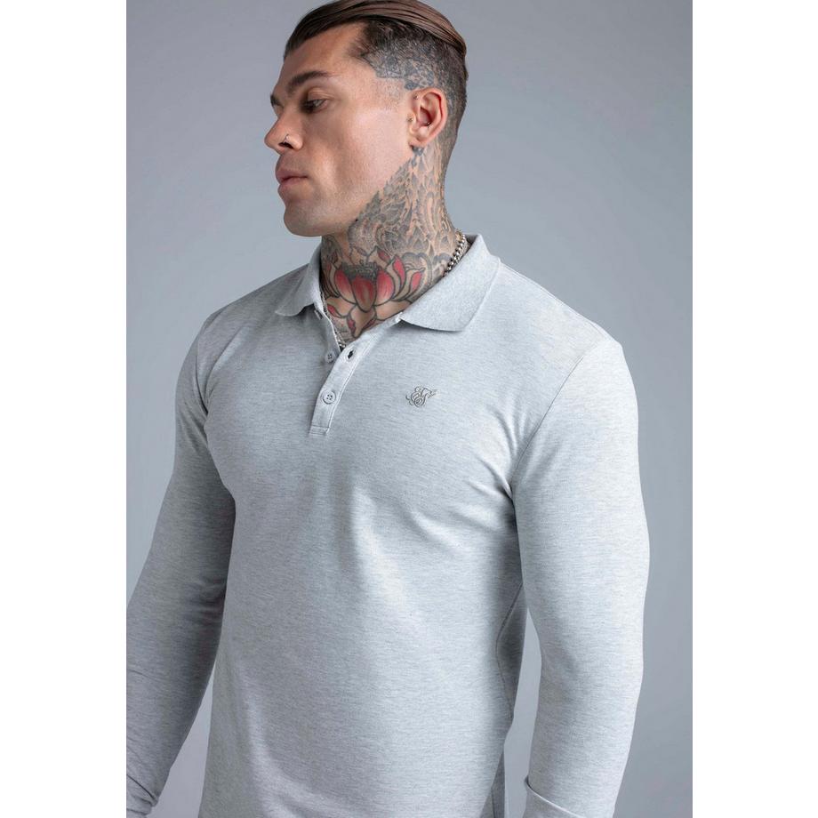 Sik Silk Polo à manches longues Button  