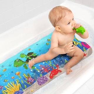 Activity-board  Tapis de bain pour enfants, tapis de bain antidérapant pour enfants, tapis antidérapant extra confortable, tapis de douche pour bébés avec ventouses 