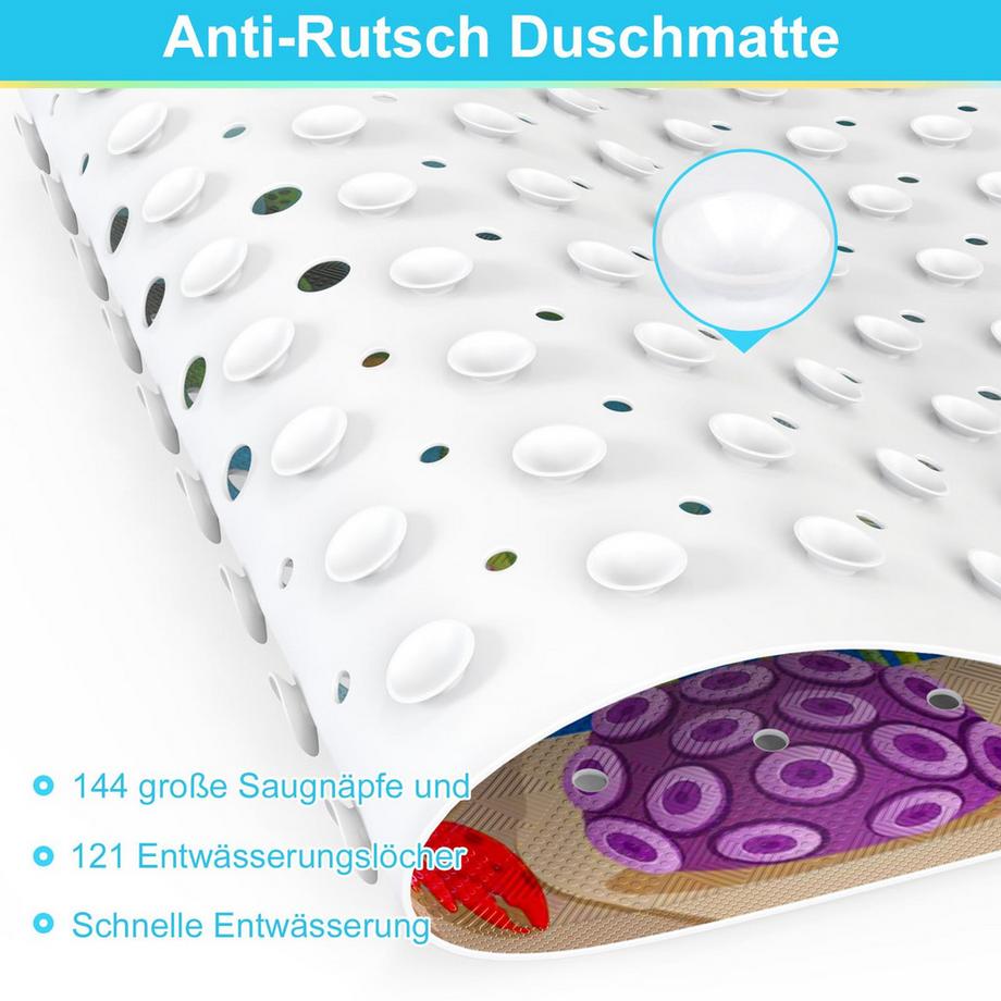 Activity-board  Badematte für Kinder, rutschfeste Badematte für Kinder, extra bequeme Antirutschmatte, Baby-Duschmatte mit Saugnäpfen 
