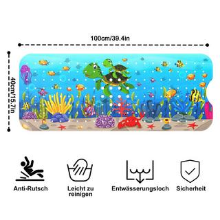 Activity-board  Tapis de bain pour enfants, tapis de bain antidérapant pour enfants, tapis antidérapant extra confortable, tapis de douche pour bébés avec ventouses 