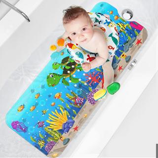 Activity-board  Tapis de bain pour enfants, tapis de bain antidérapant pour enfants, tapis antidérapant extra confortable, tapis de douche pour bébés avec ventouses 