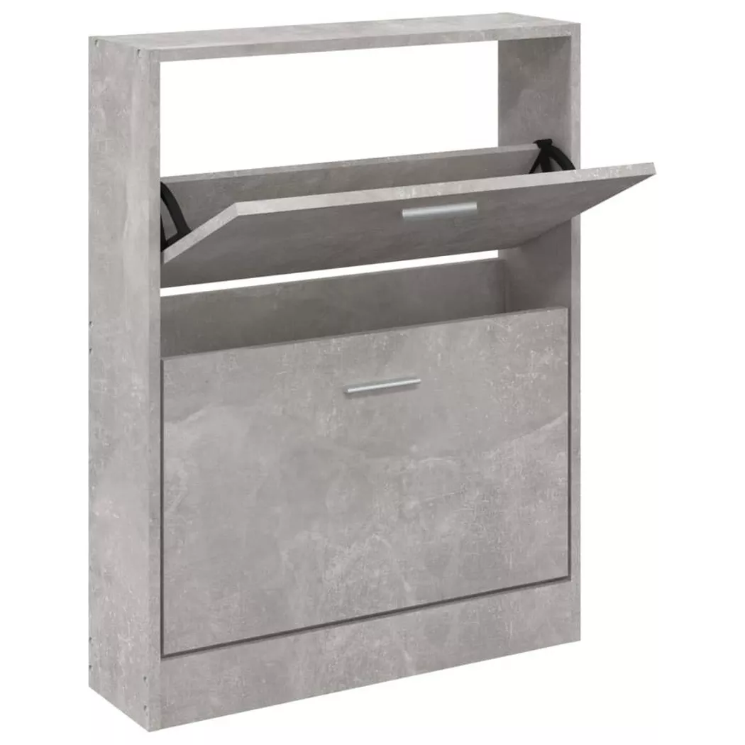 VidaXL - Armoire à chaussures bois d'ingénierie, One Size, Gris