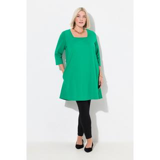 Ulla Popken  Longshirt, A-Linie, Carree-Ausschnitt, 3/4-Arm 