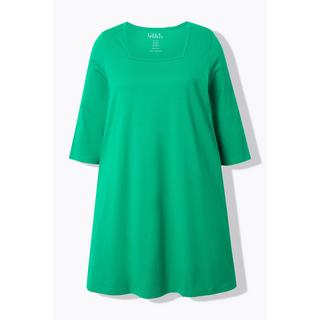 Ulla Popken  Longshirt, A-Linie, Carree-Ausschnitt, 3/4-Arm 