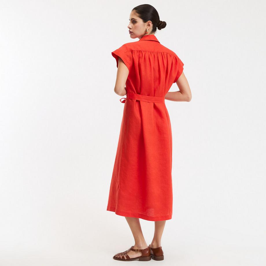 La Redoute Collections Signature Heloïse Kurzarm Leinenkleid  