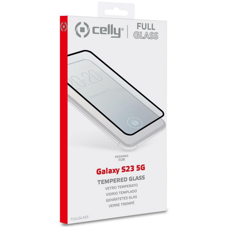 Celly  Displayschutzfolie aus gehärtetem Glas Galaxy S23 5G 