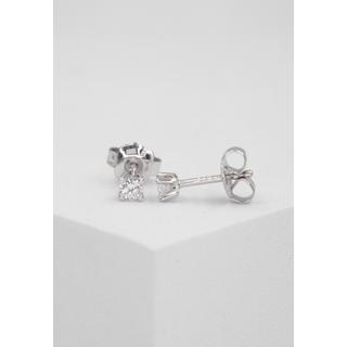 MUAU Schmuck  Clous d'oreilles en diamant 0,10ct. or blanc 750 