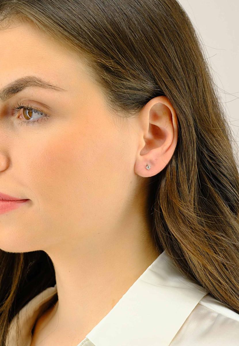 MUAU Schmuck  Ohrstecker Diamant 0.10ct. Weissgold 750 