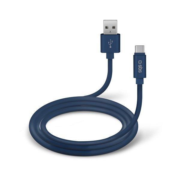 SBS  TECABLPOLOTYPECB USB Kabel 1 m USB 2.0 USB A USB C Blau 