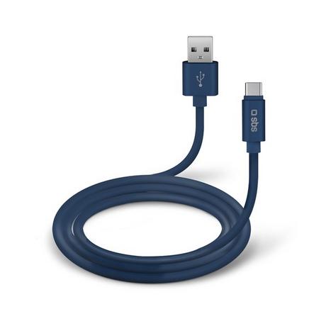 SBS  TECABLPOLOTYPECB USB Kabel 1 m USB 2.0 USB A USB C Blau 