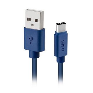 SBS  TECABLPOLOTYPECB USB Kabel 1 m USB 2.0 USB A USB C Blau 