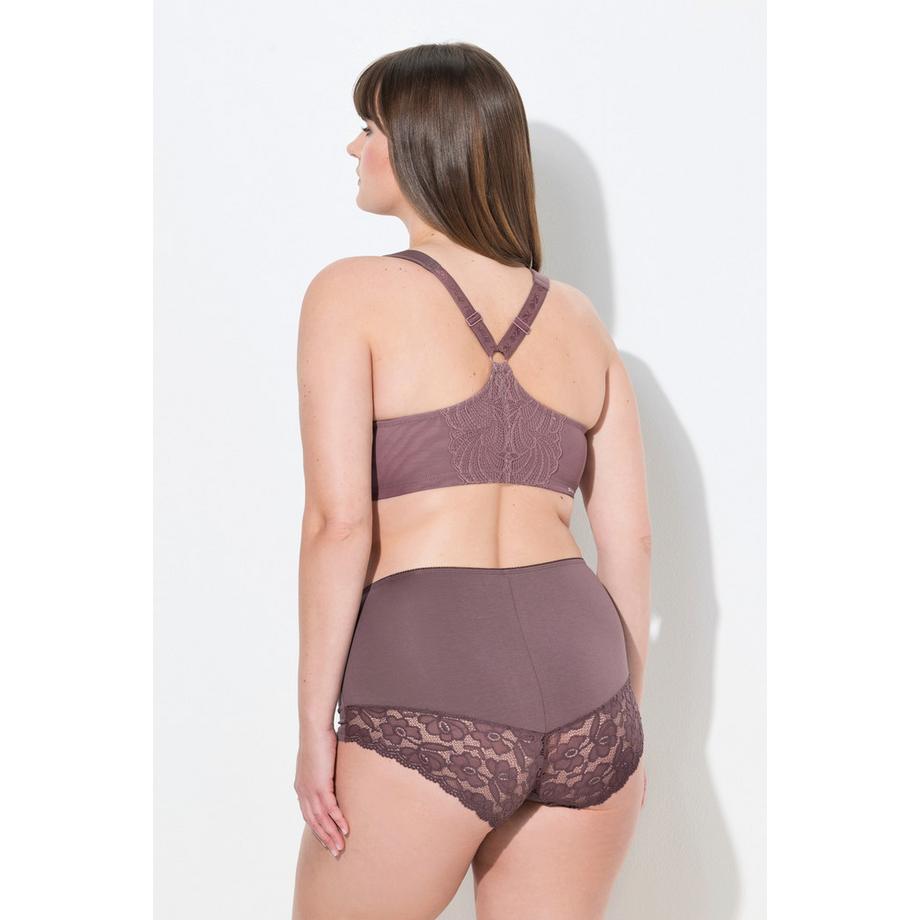 Ulla Popken Soutien-gorge à armatures bonnets souples dentelle fermeture avant  