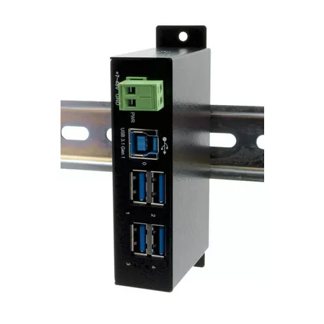 EXSYS  EX-1504HMS Schnittstellen-Hub USB 3.2 Gen 1 (3.1 Gen 1) Type-B 5000 Mbits Schwarz 