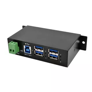 EXSYS  EX-1504HMS Schnittstellen-Hub USB 3.2 Gen 1 (3.1 Gen 1) Type-B 5000 Mbits Schwarz 