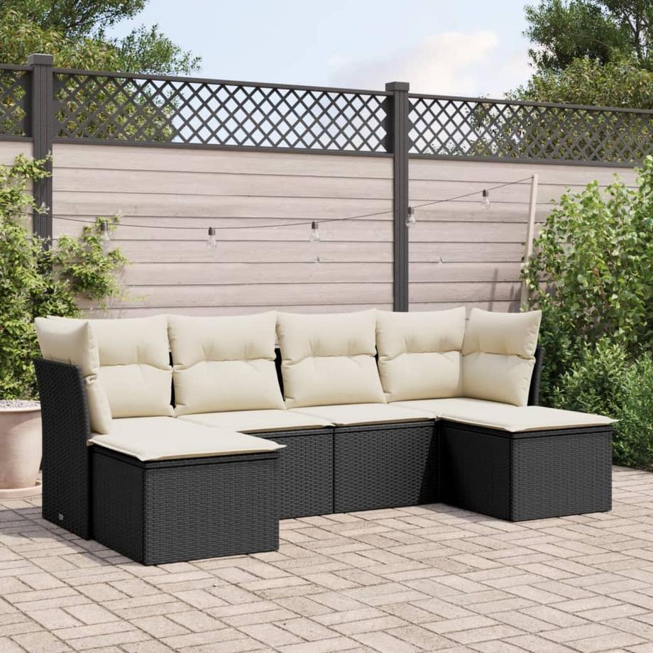 VidaXL set divano da giardino Polirattan  