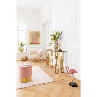KARE Design Bild Touched Flower Boat Gold Pink 100x80cm  