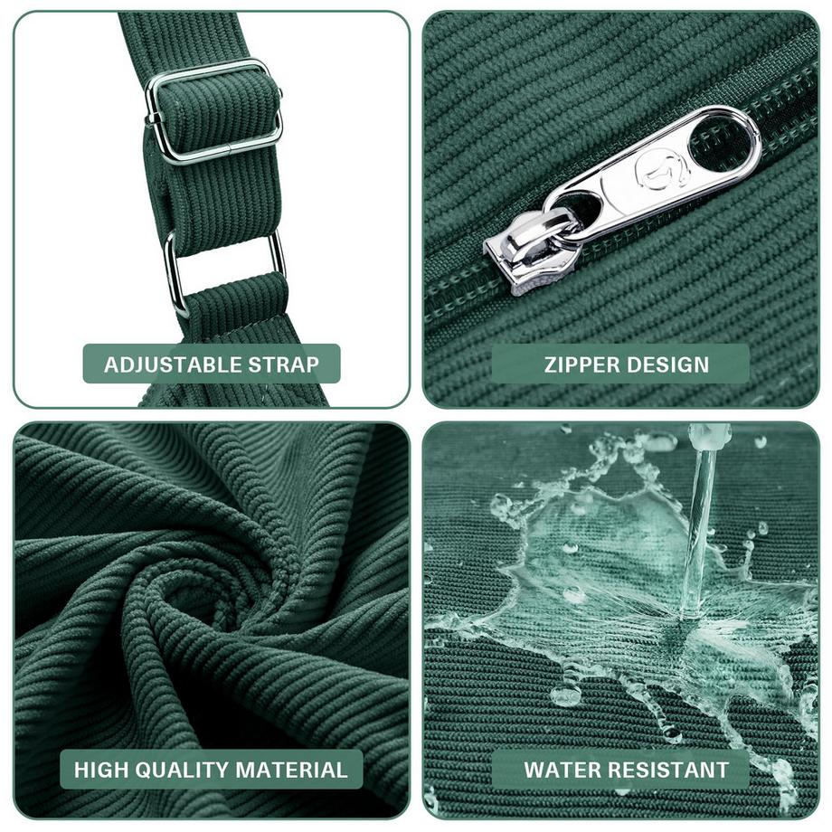 Only-bags.store Kordtasche Umhängetasche mit Reissverschluss Wasserdichter Shopper  