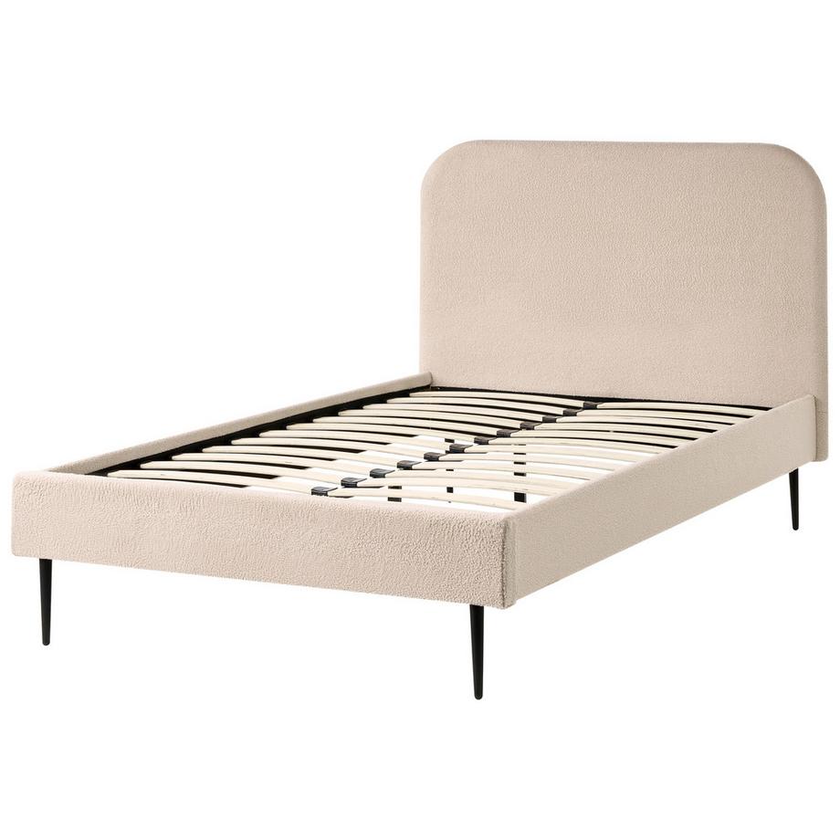 Beliani Lit avec sommier en Bouclé Scandinave FLAYAT  