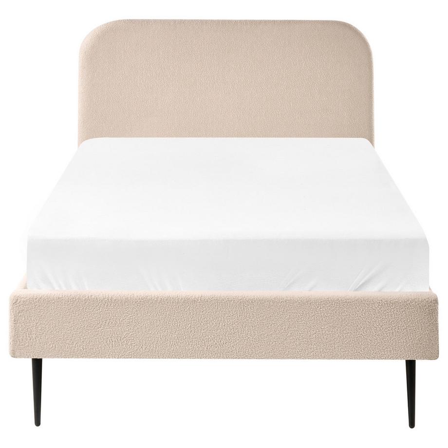 Beliani Lit avec sommier en Bouclé Scandinave FLAYAT  