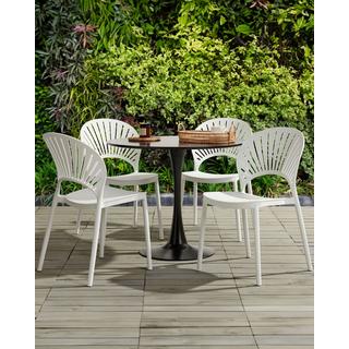 Beliani Gartenstuhl 4er Set aus Polypropylen Modern OSTIA  