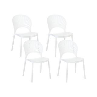 Beliani Lot de 4 chaises en Matière synthétique Moderne OSTIA  