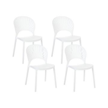 Set mit 4 Stühlen aus Kunststoff Modern OSTIA