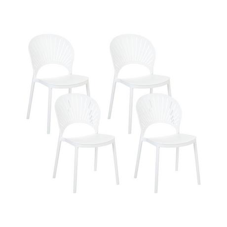 Beliani Lot de 4 chaises en Matière synthétique Moderne OSTIA  
