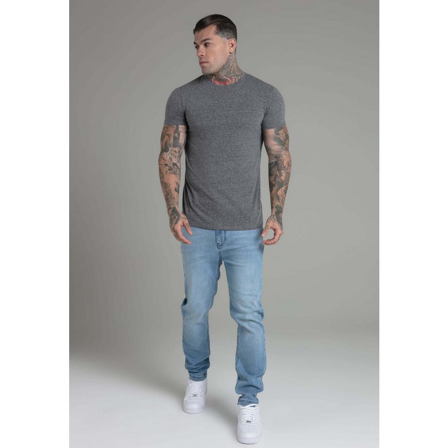 Sik Silk Marl T-Shirt Dark Grey  