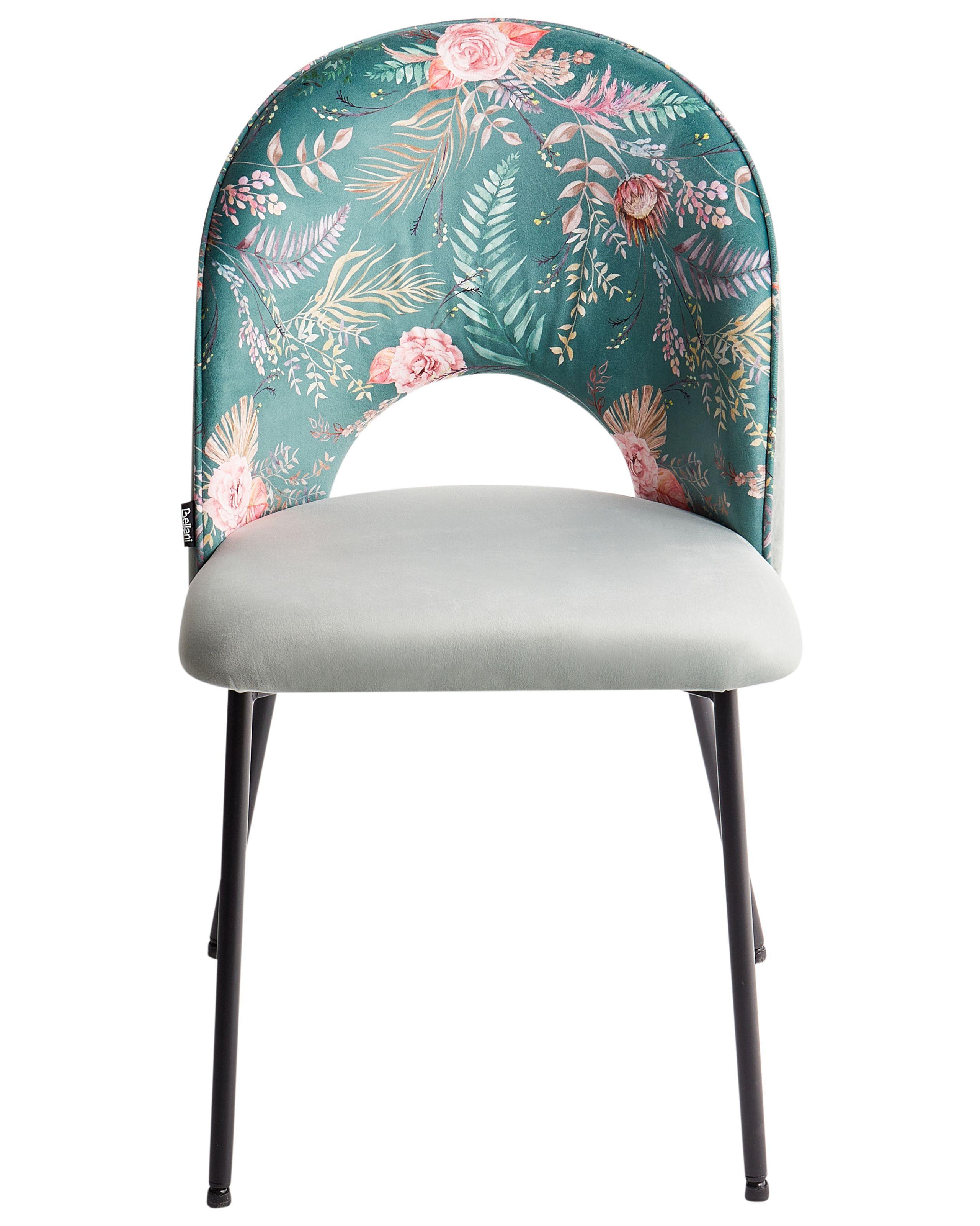 Beliani Esszimmerstuhl 2er Set aus Samtstoff Glamourös COVELO  