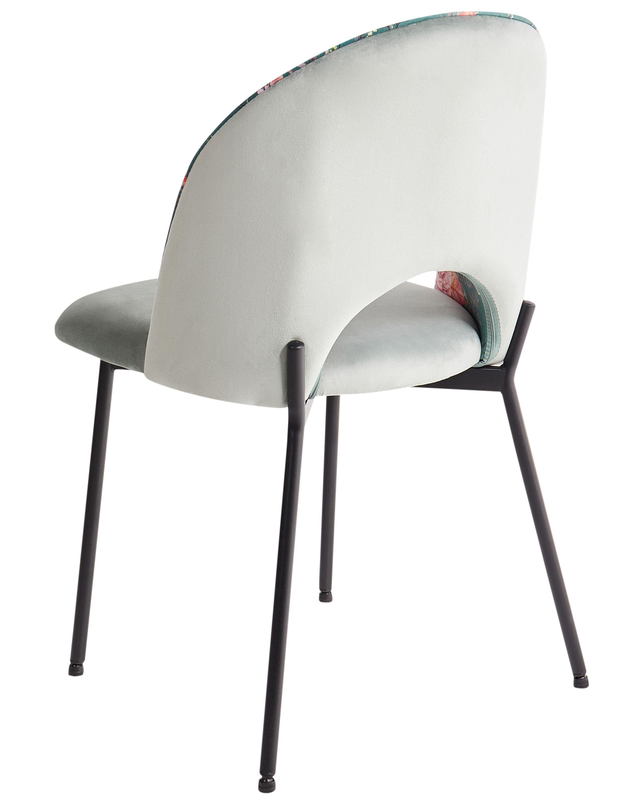 Beliani Esszimmerstuhl 2er Set aus Samtstoff Glamourös COVELO  