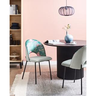 Beliani Esszimmerstuhl 2er Set aus Samtstoff Glamourös COVELO  