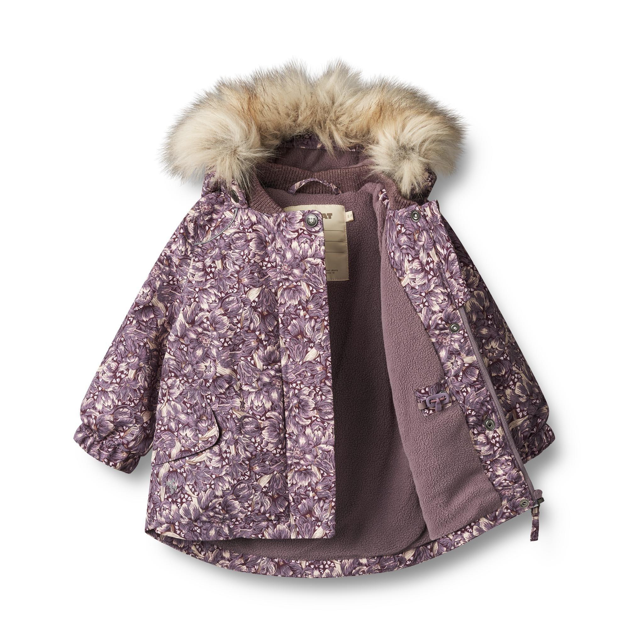 Wheat  Kleinkinder Winterjacke Mathilde purple tulips 