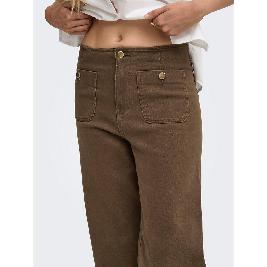 ONLY Weite Jeans aufgesetzte Taschen  